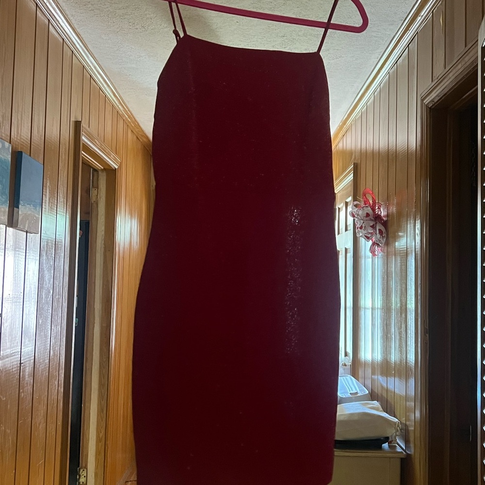 Elegant Red Sequin Dress